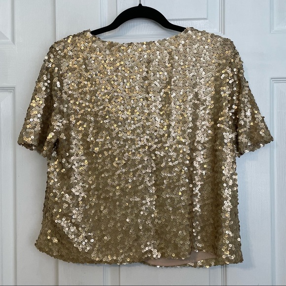 Socialite Sequin V - Neck Gold - Picture 3 of 4